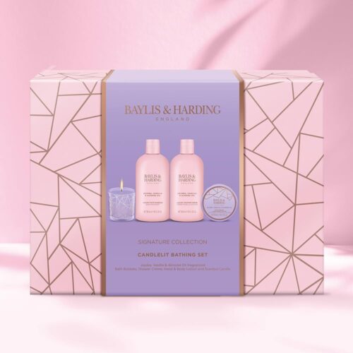 Baylis & Harding Jojoba, Vanilla & Almond Oil Luxury Candlelit Bathing Gift Set