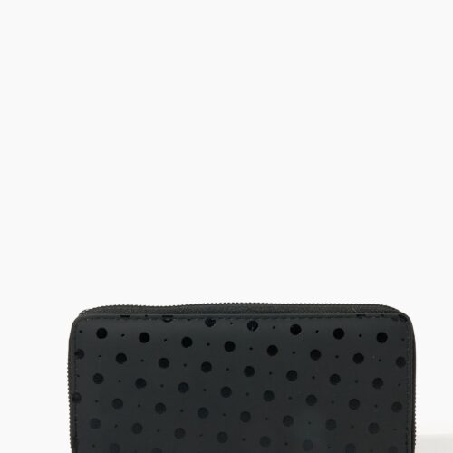 Midnight Dot Black Zip-Around Wallet